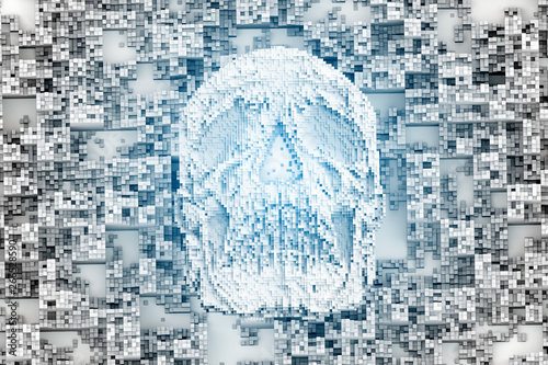 Pixel skull
