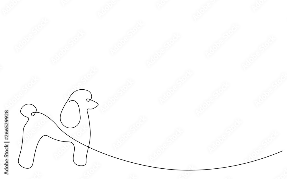 Dog one line drawing vector illustration Dog one line drawing vector illustration