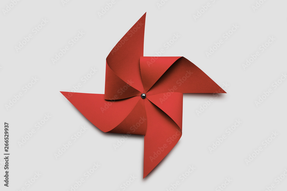 Colorful paper spinner isolated on white background Colorful paper spinner isolated on white background