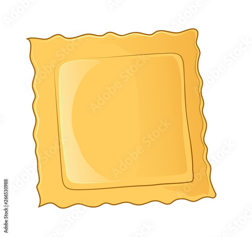 Ravioli pasta icon. Cartoon of ravioli pasta vector icon for web design isolated on white background