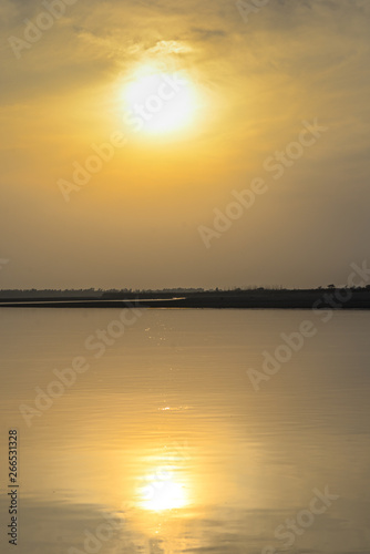 Dusty Sunset on Jehlum River, Pakistan