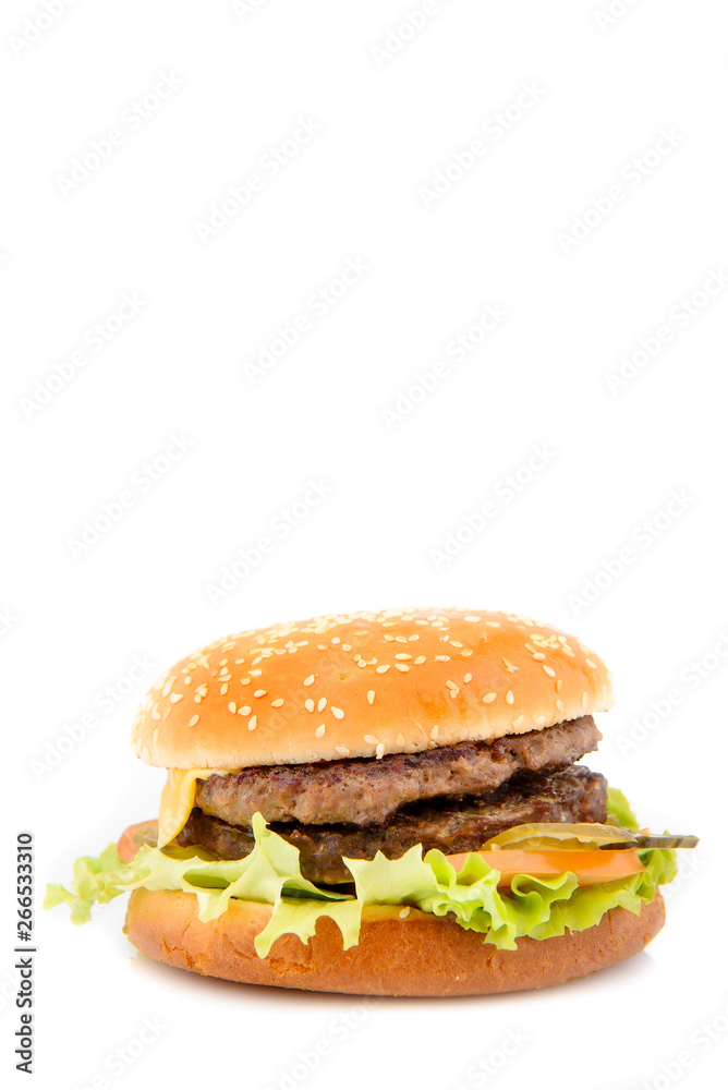 Double Burger isolated Double Burger isolated