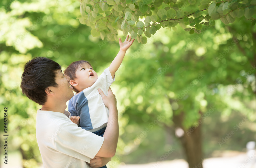 子供を抱っこするパパ Stock Photo Adobe Stock