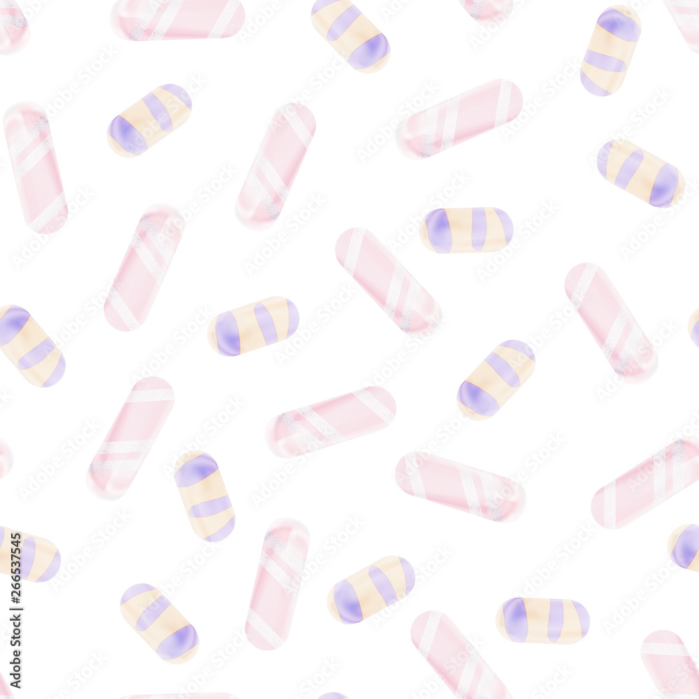 Seamless pale pattern with striped candies Seamless pale pattern with striped candies