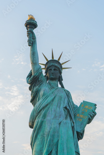Close up statue of liberty.