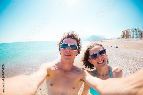 Selfie on the beach. © zhukovvvlad