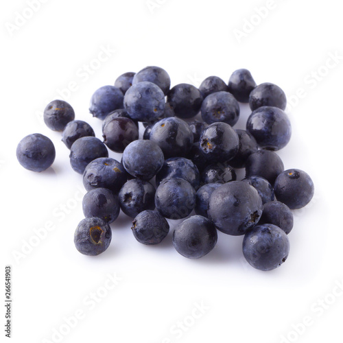Fresh ripe blueberry isolated over a white background