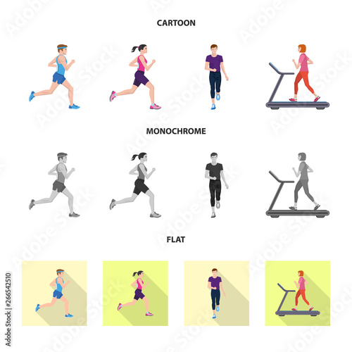 Vector design of sport  and winner symbol. Collection of sport  and fitness  vector icon for stock.