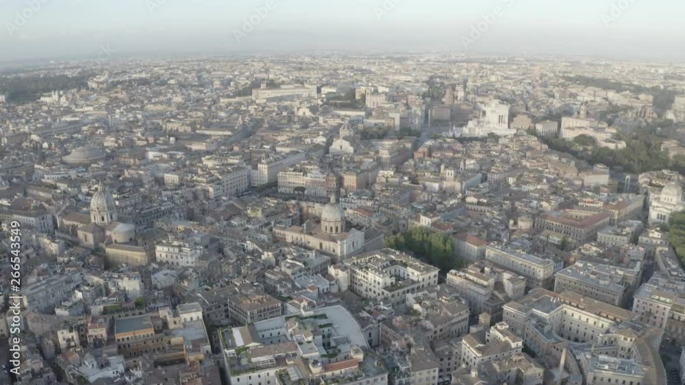 Aerial view of Rome, Italy. Coliseum. Drone flying above city center. Bird’s eye view of Italian ancient city. Aerial view of Rome, Italy. Coliseum. Drone flying above city center. Bird’s eye view of Italian ancient city.