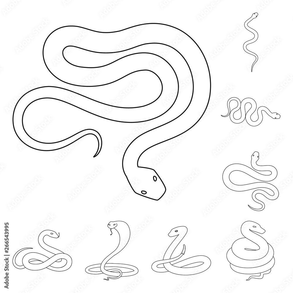 Obraz premium Vector illustration of poison and evil logo. Set of poison and bite vector icon for stock.