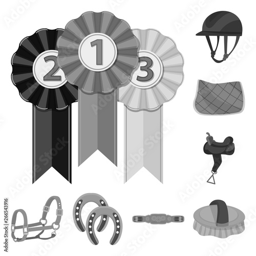 Vector design of race  and horse  icon. Collection of race  and racing  vector icon for stock.