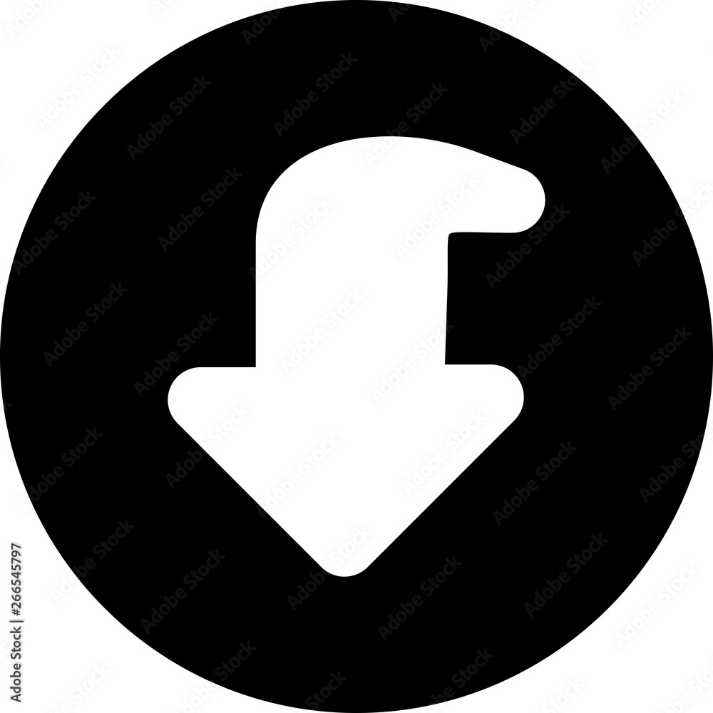 Down Direction Arrow Icon For Your Project Down Direction Arrow Icon For Your Project