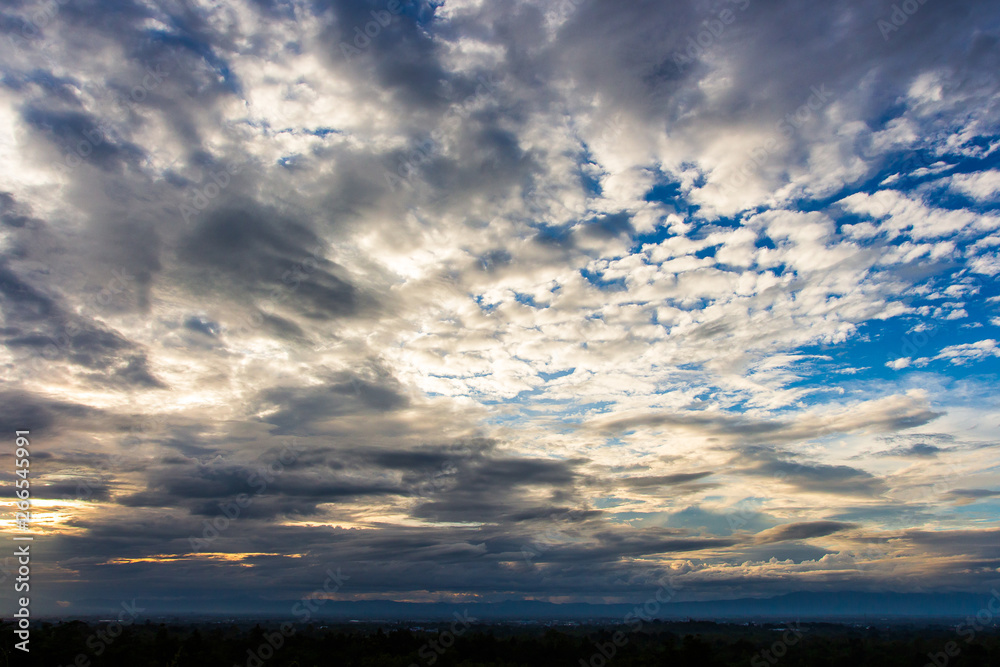 colorful dramatic sky with cloud at sunset colorful dramatic sky with cloud at sunset