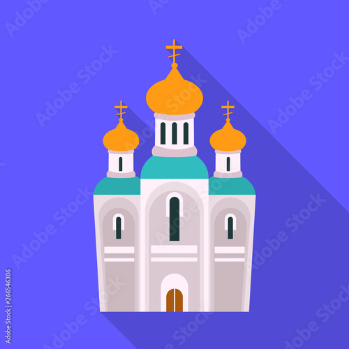 Vector design of church and orthodox icon. Collection of church and christmas stock symbol for web.