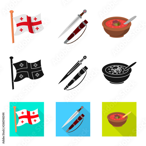 Vector design of culture and sightseeing symbol. Set of culture and originality vector icon for stock.