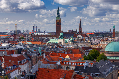 Copenhagen. Aerial view of the city.