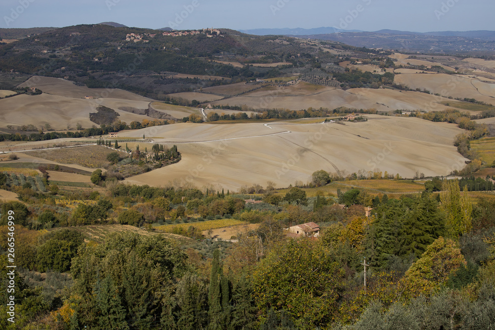 Countryside landscape. Countryside landscape with hills and a homestead; typical landscape of central Italy Countryside landscape. Countryside landscape with hills and a homestead; typical landscape of central Italy
