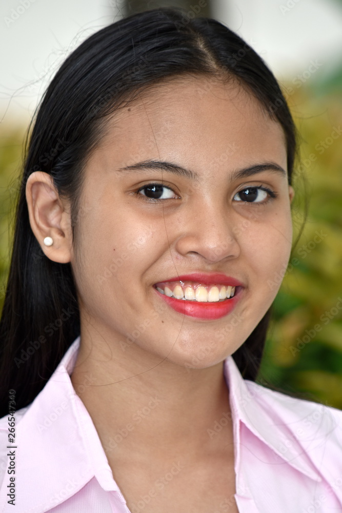 Smiling Young Diverse Teenage Female Smiling Young Diverse Teenage Female