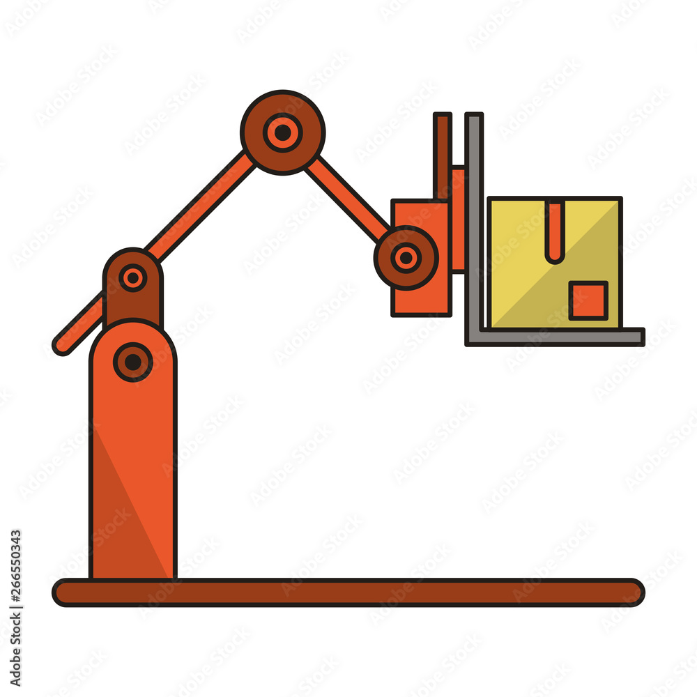 Hydraulic arm with box symbol Hydraulic arm with box symbol