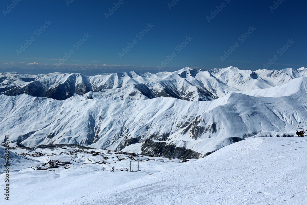 Beauty of the Caucasus Mountains. Gudauri, Georgia