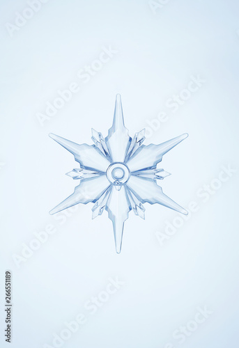 Transparent and clean snowflakes.