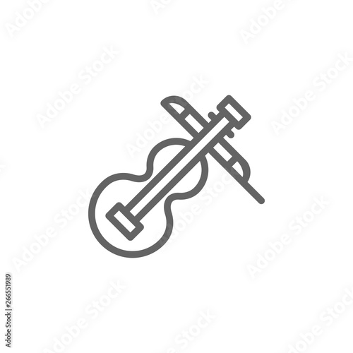 Violin, instrument, Italy icon. Element of Italy icon. Thin line icon for website design and development, app development. Premium icon