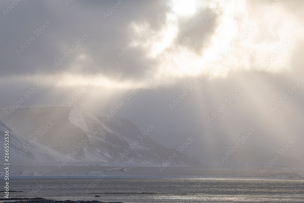 Sun shining on the isles around Snaefellsnes - Iceland