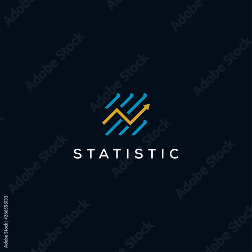 statistic technology logo design