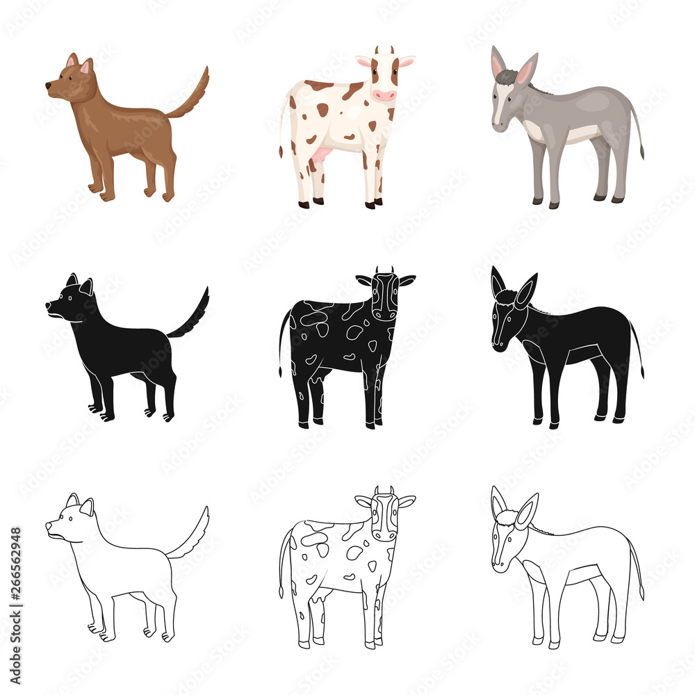 Vector design of breeding and kitchen  symbol. Set of breeding and organic  vector icon for stock.