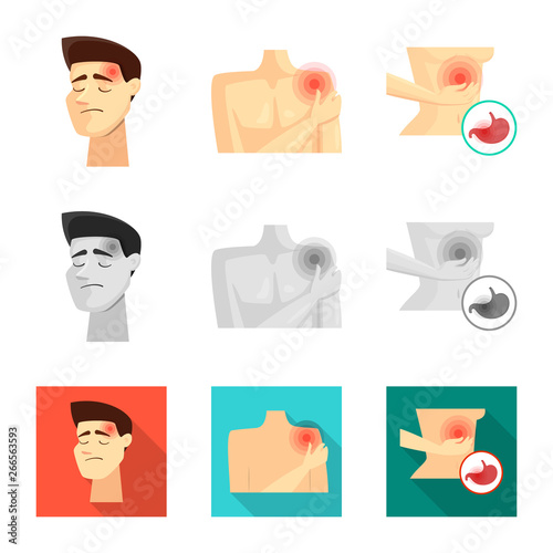 Isolated object of hospital and rendering icon. Collection of hospital and help vector icon for stock.