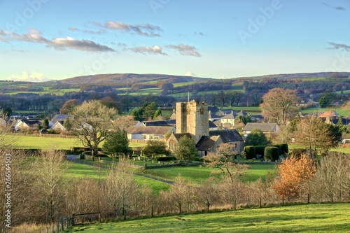 A view of St Bartholomew s Church and the village of Barbon