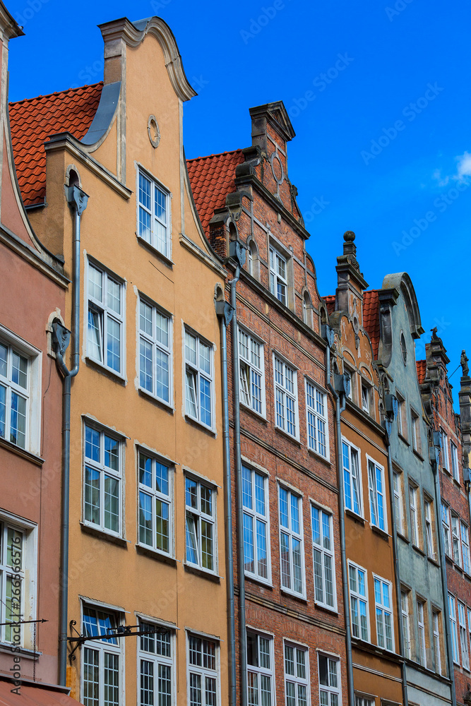 Colorful medieval townhouses on Mariacka street, Gdansk, Poland
