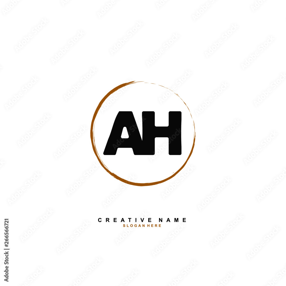 A H AH Initial logo template vector. Letter logo concept A H AH Initial logo template vector. Letter logo concept