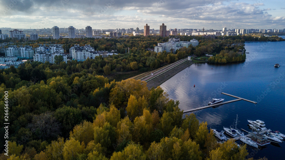 view of the river Moscow and the park 