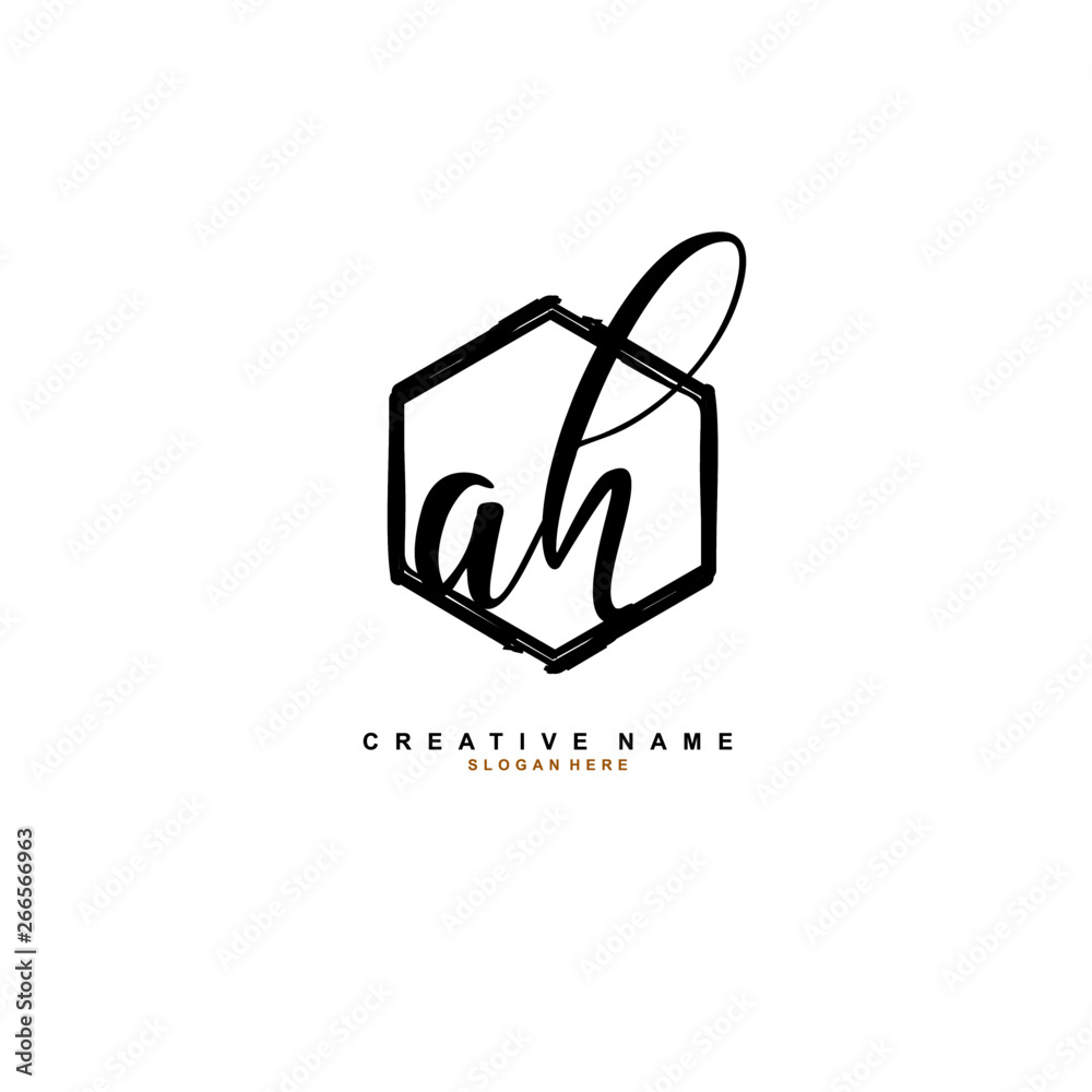 A H AH Initial logo template vector. Letter logo concept A H AH Initial logo template vector. Letter logo concept