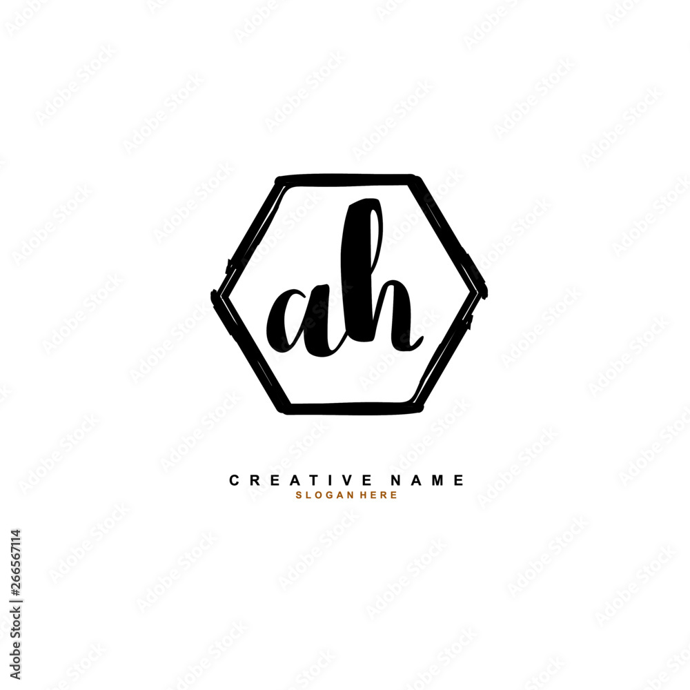 A H AH Initial logo template vector. Letter logo concept A H AH Initial logo template vector. Letter logo concept