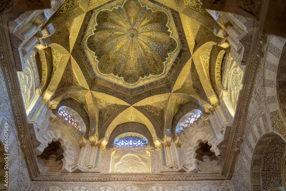 Interior of the famous Mosque in Cordoba, Spain