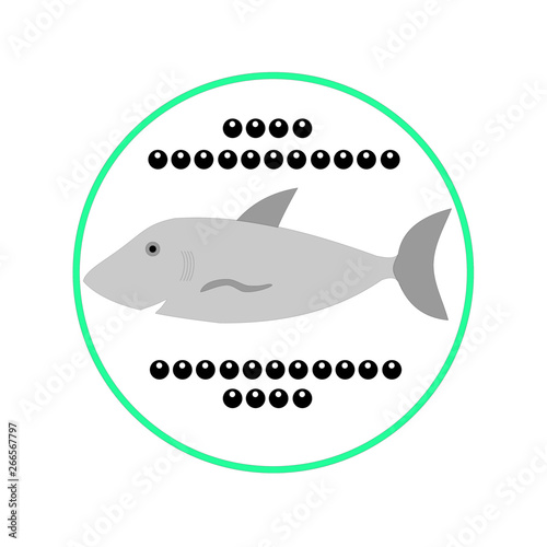 Logo for advertising fish products and caviar