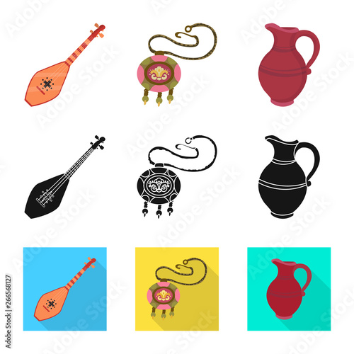 Vector design of culture and sightseeing logo. Collection of culture and originality vector icon for stock.