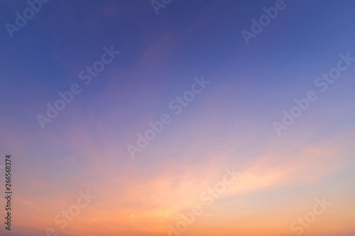 blue dramatic sunset sky texture background.