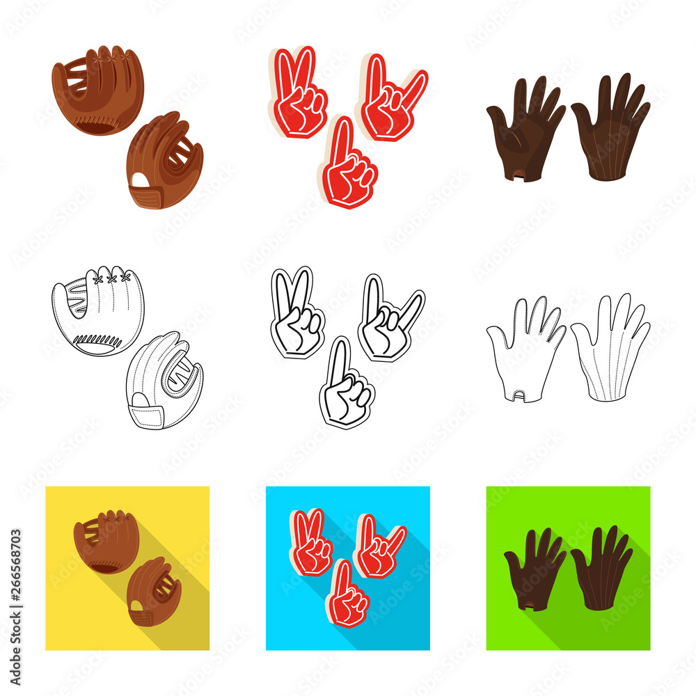Fototapeta premium Isolated object of silhouette and safety logo. Set of silhouette and comfort vector icon for stock.