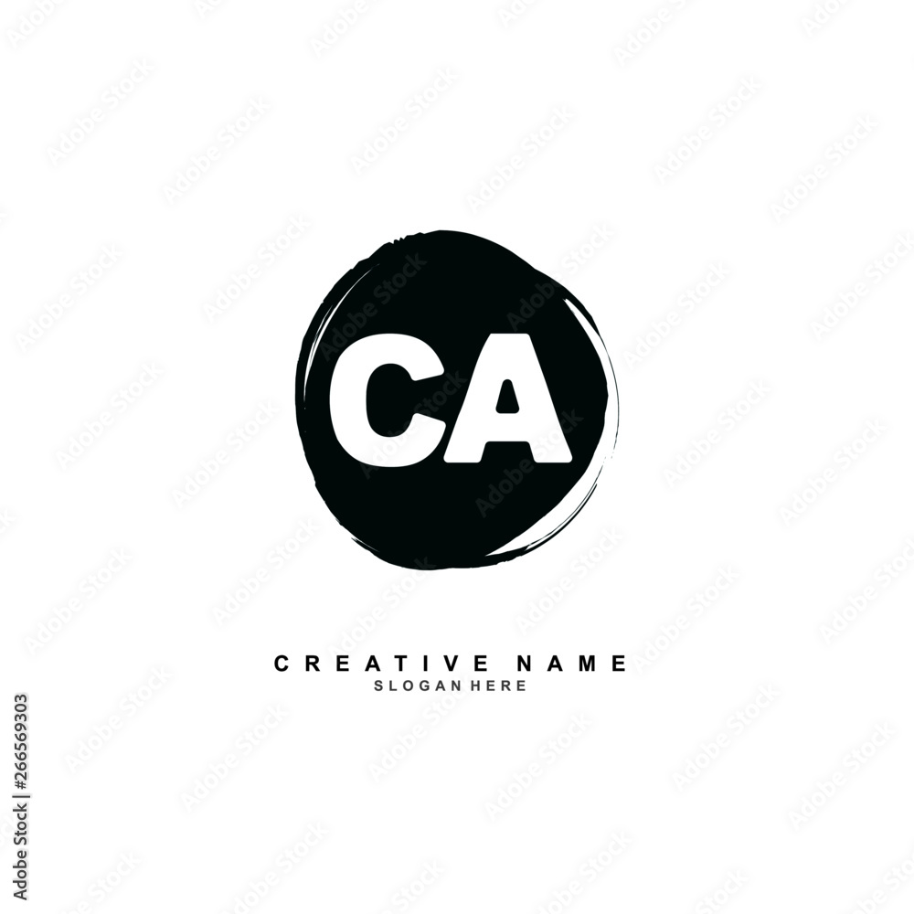 C A CA Initial logo template vector. Letter logo concept