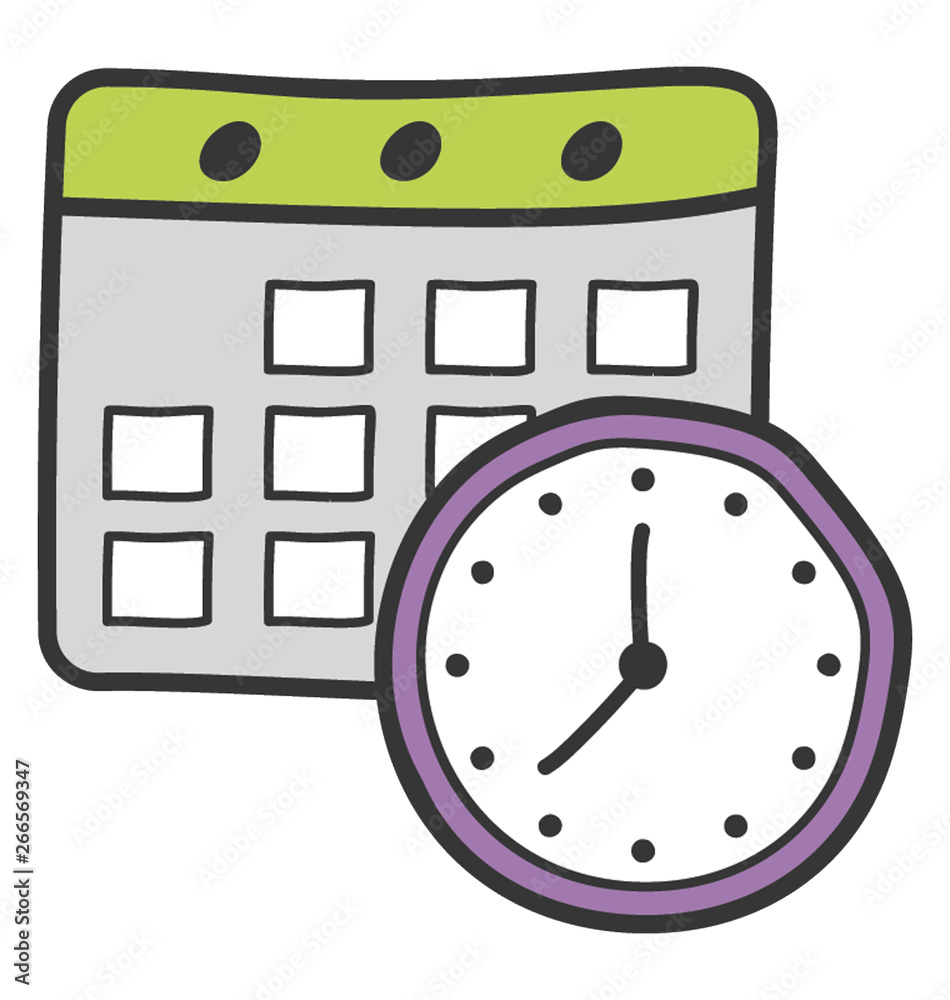 Deadline icon, flat vector design. Deadline icon, flat vector design.