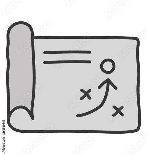 Business strategy icon, flat vector design.
