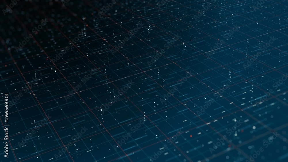 Abstract futuristic background with animated random elements, structural grid. Abstract futuristic background with animated random elements, structural grid.