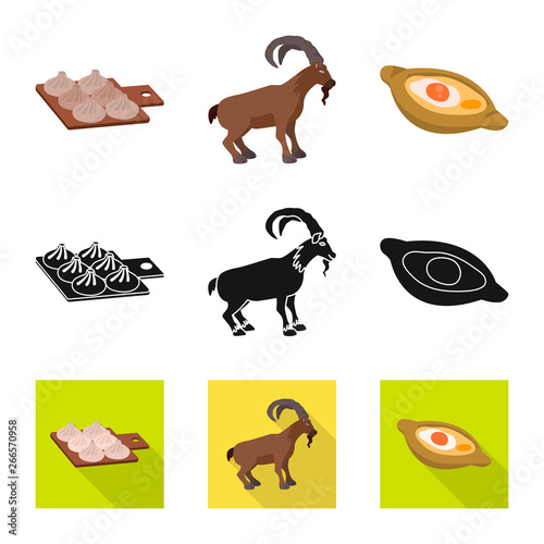 Vector illustration of culture and sightseeing logo. Collection of culture and originality stock symbol for web.