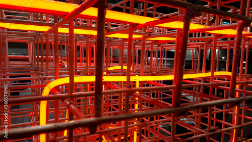 Wallpaper Mural Red rebar structure with light Torontodigital.ca