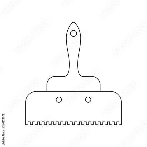 color putty knife icon. Element of construction tools for mobile concept and web apps icon. Outline, thin line icon for website design and development, app development