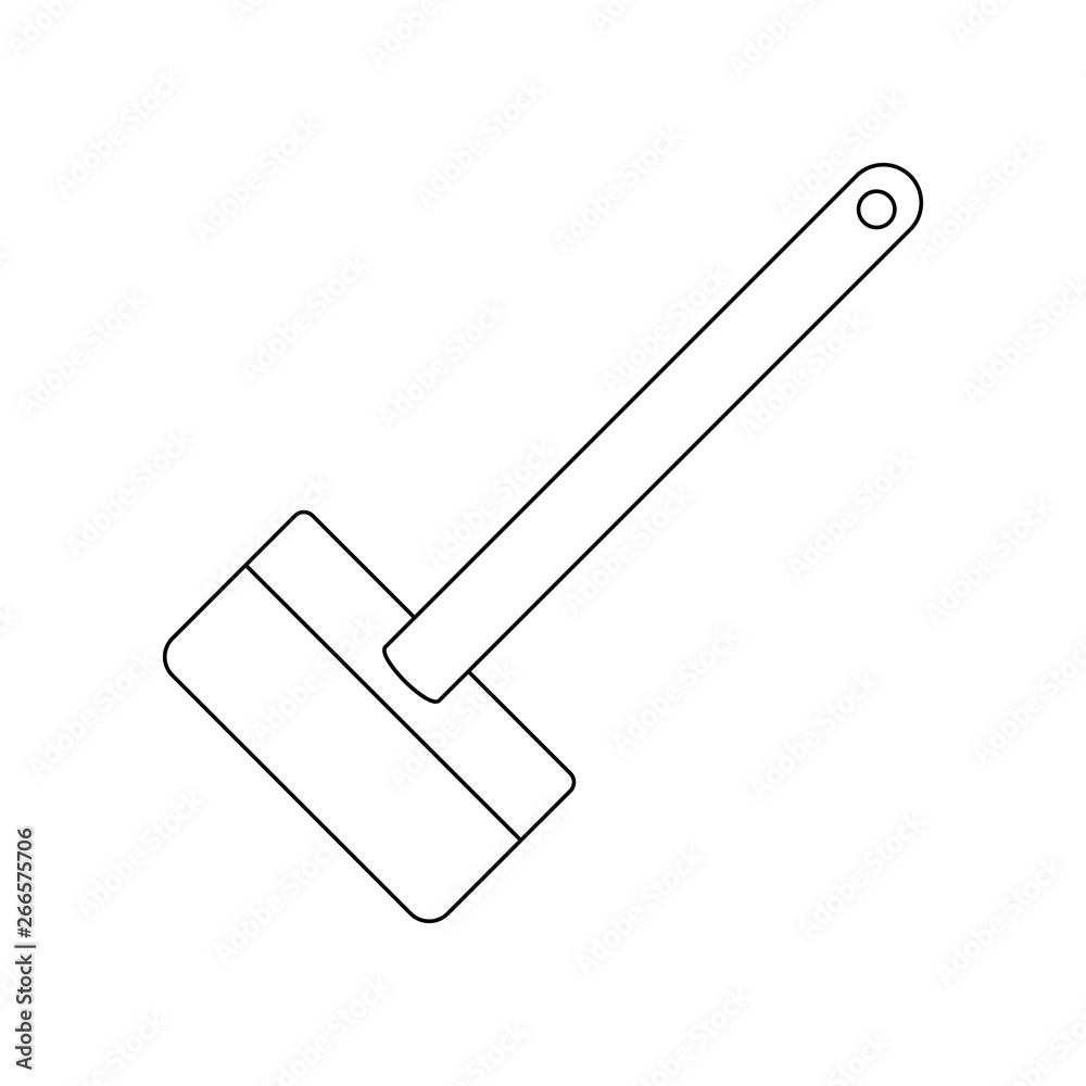 color wooden hammer icon. Element of construction tools for mobile concept and web apps icon. Outline, thin line icon for website design and development, app development color wooden hammer icon. Element of construction tools for mobile concept and web apps icon. Outline, thin line icon for website design and development, app development