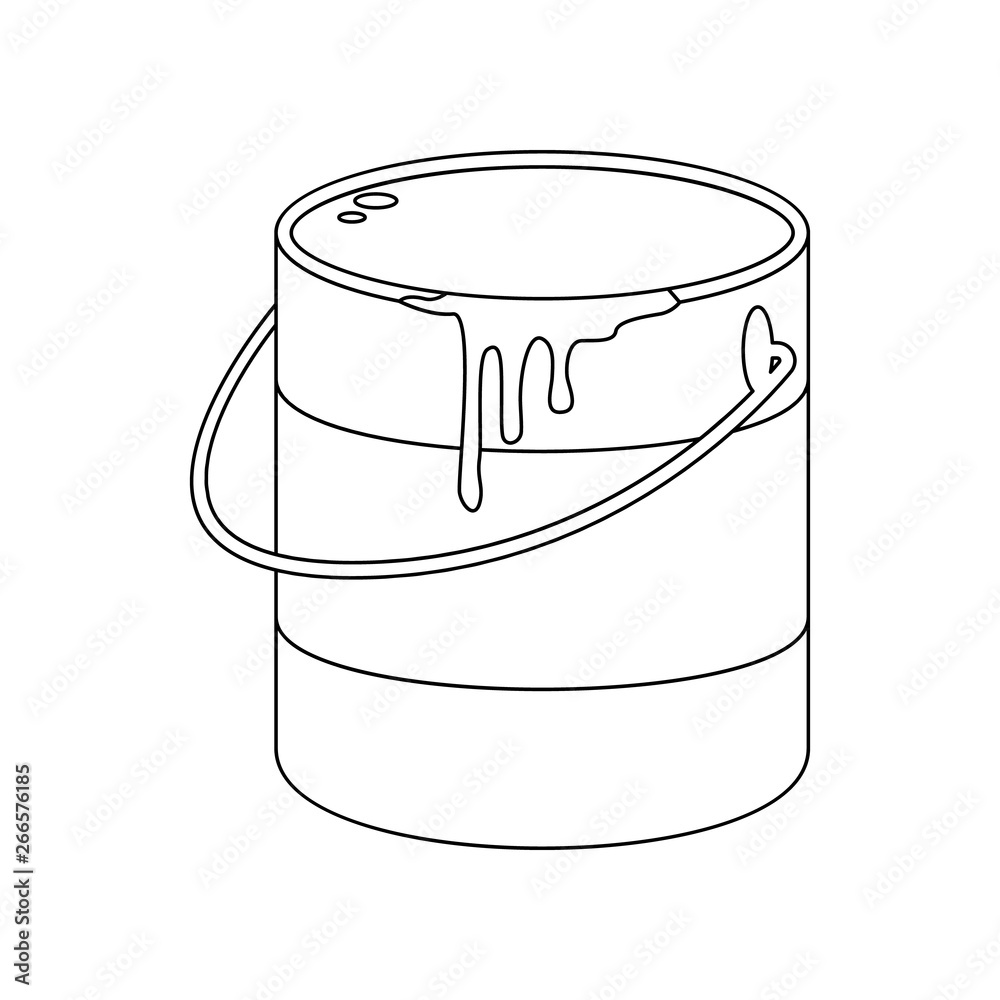 color paint bucket icon. Element of construction tools for mobile concept and web apps icon. Outline, thin line icon for website design and development, app development color paint bucket icon. Element of construction tools for mobile concept and web apps icon. Outline, thin line icon for website design and development, app development